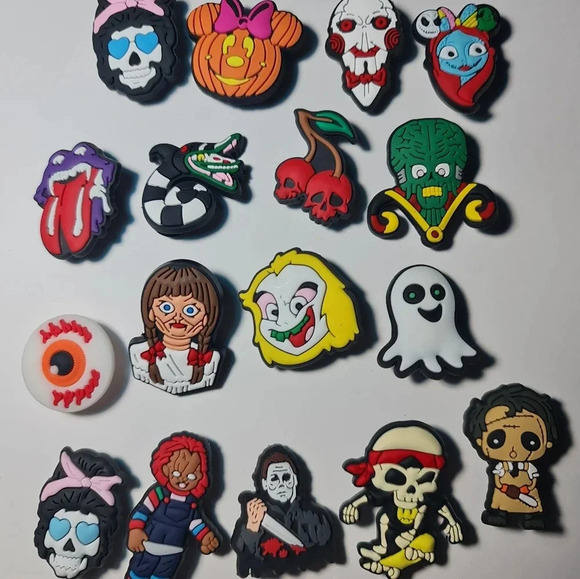 17 Horror Shoe Charms Silicone Lot for Crocs - Picture 1 of 1